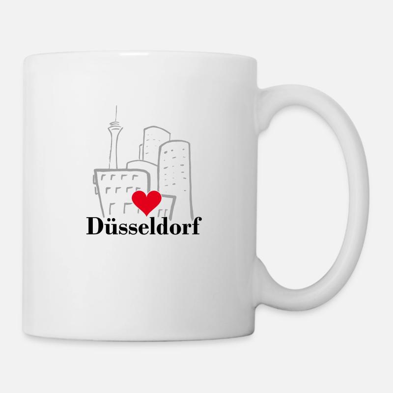 Düsseldorf, Ville, Kö, Allemagne - Mug blanc - blanc