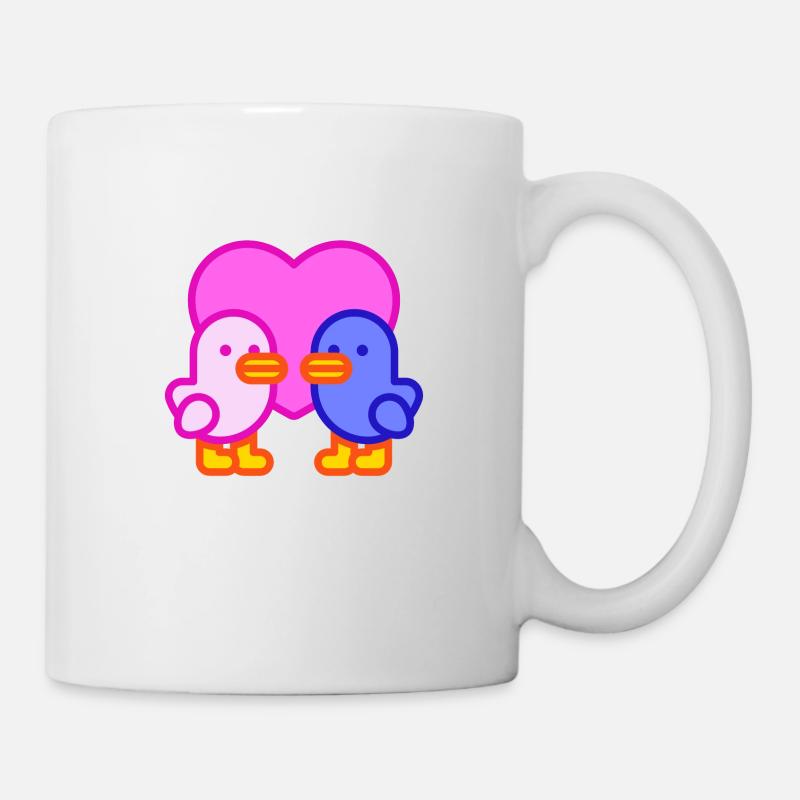 Liebesenten - Tasse - Weiß