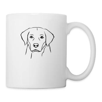 Labrador Hund - Tasse - Weiß - Rechts