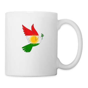 Taube Kurdistan Peace - Tasse - Weiß - Rechts