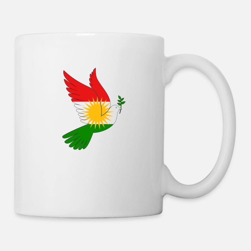 Taube Kurdistan Peace - Tasse - Weiß