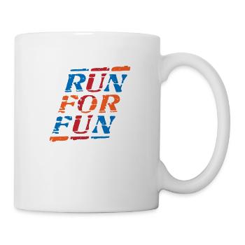 run for fun - Tasse - Weiß - Rechts