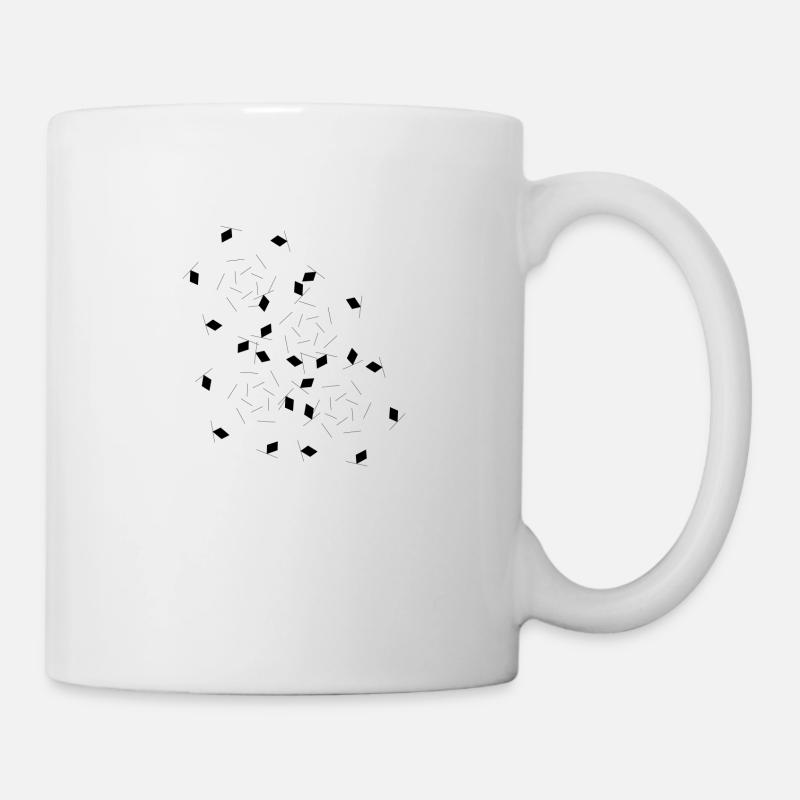 Abstract rhombus pattern black yellow - Mug - white