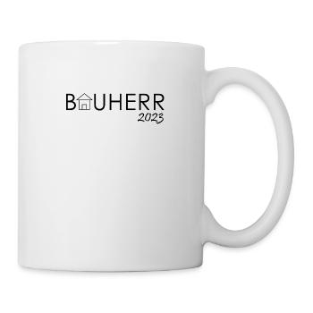 Bauherr 2023 | Bauherrin Hauskauf Eigenheim Umzug - Tasse - Weiß - Rechts