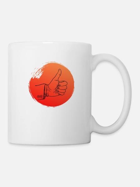 Daumen hoch - Tasse - Weiß