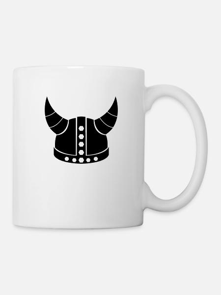 Wikinger Helm - Tasse - Weiß