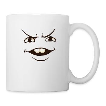 Funny face cartoon - Mug - white - Right