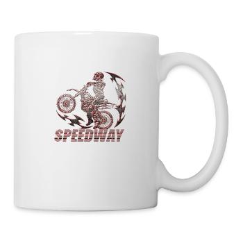 Motorrad Speedway Motorräder Gangschaltung - Tasse - Weiß - Rechts