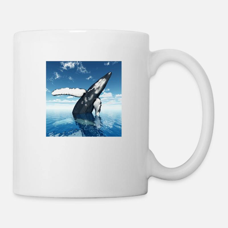 Baleine à bosse, baleine, baleine - Mug blanc - blanc
