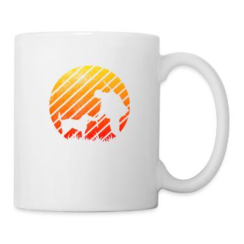 Jagen Hund Jagd Retro Hunde Jäger Vintage - Tasse - Weiß - Rechts