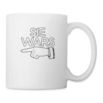 Sie Wars lustiges Partnerlook Motiv für Männer - Tasse - Weiß - Rechts