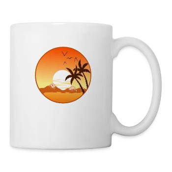 Sunset summer background - Mug - white - Right