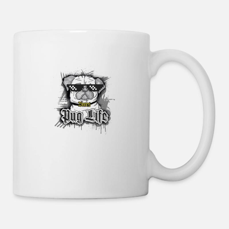Mops-Leben - Tasse - Weiß