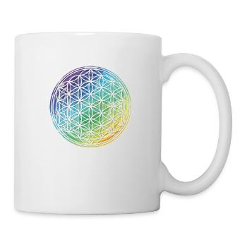 Flower of Life Rainbow Gift Idea 005-034 - Mug - white - Right