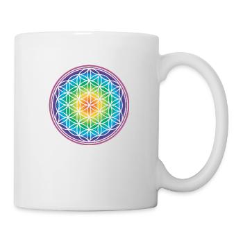 Flower of Life Rainbow Gift Idea 005-038 - Mug - white - Right