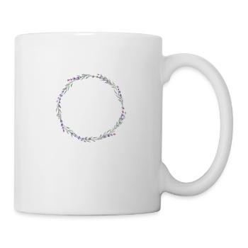 Lavender flower wreath customizable - Mug - white - Right