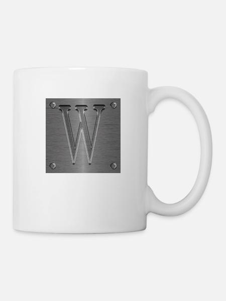 Monogramm W - Tasse - Weiß