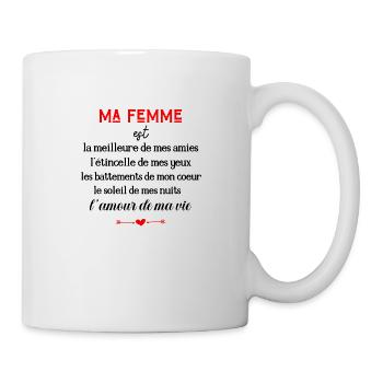 ma femme est la meilleure de mes amies - Mug blanc - blanc - Droite