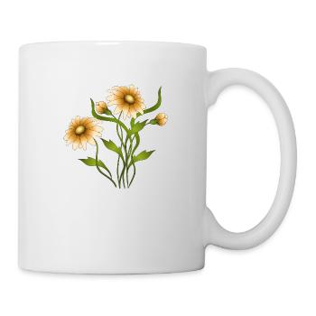 Fleur - Mug blanc - blanc - Droite