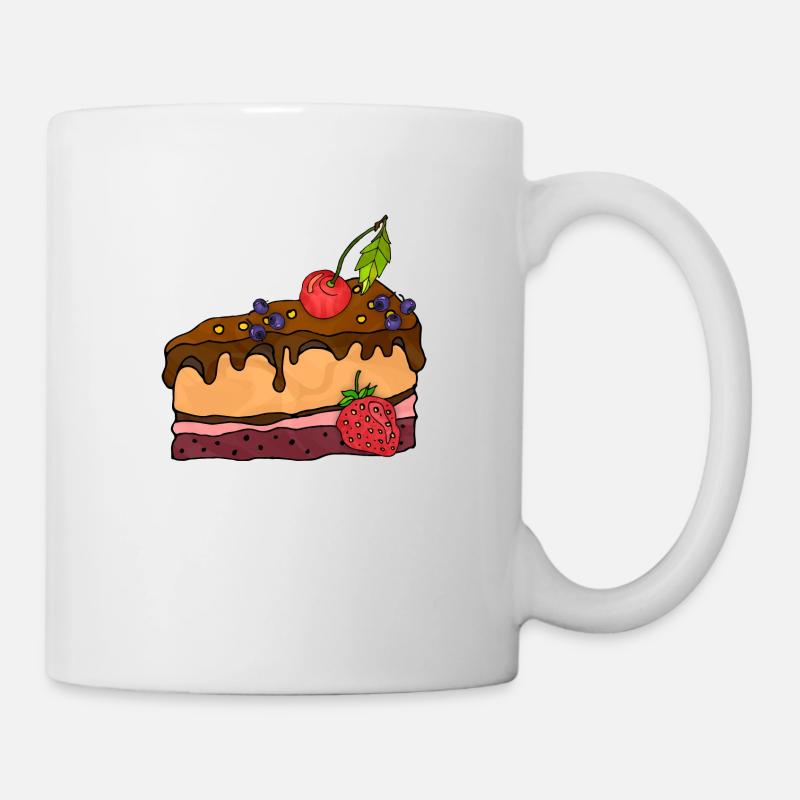 Kuchen - Tasse - Weiß