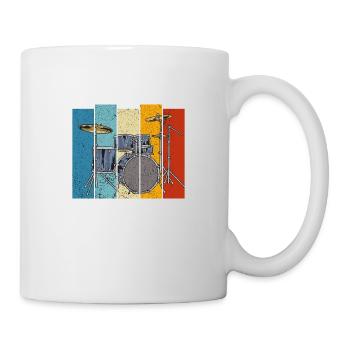 Drums Lustiges Geschenk Drummer Batterie - Tasse - Weiß - Rechts