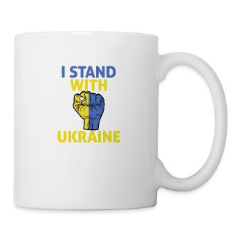 je soutiens l'ukraine - Mug blanc - blanc - Droite