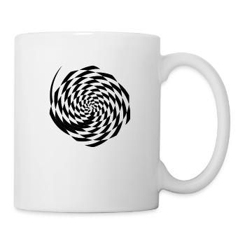 Heptagon spirale noir - Mug blanc - blanc - Droite