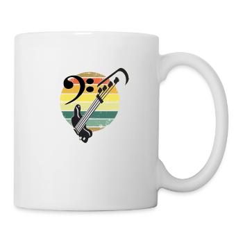 Guitare basse vintage pour bassiste - Mug blanc - blanc - Droite