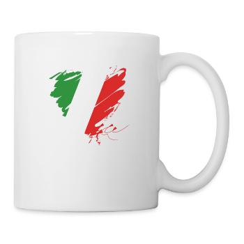 Italia Italien Fußball Meister Ball Europa Flagge - Tasse - Weiß - Rechts
