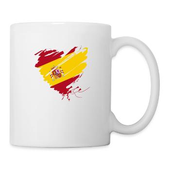 Coeur Corazón Espagne España Barcelone Majorque Porte - Mug blanc - blanc - Droite