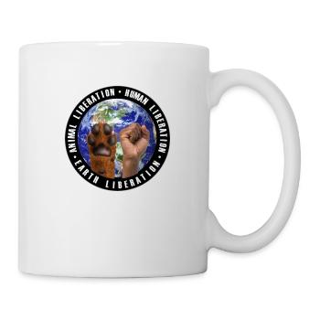 Animal-, Human-, Earth Liberation black - Mug - white - Right