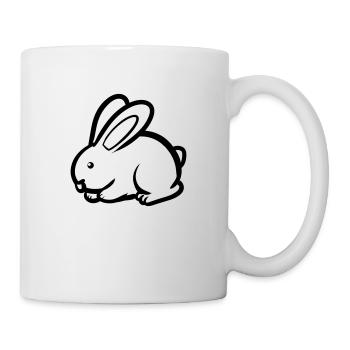 Cooler Hase - Tasse - Weiß - Rechts