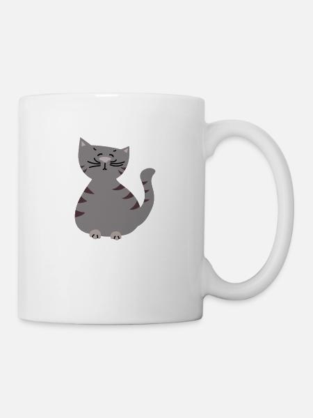 Tigerkatze - Tasse - Weiß