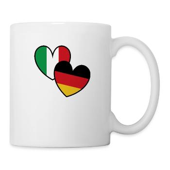 Italy Germany Hearts - Mug - white - Right