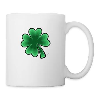 trèfle à quatre feuilles - Mug blanc - blanc - Droite