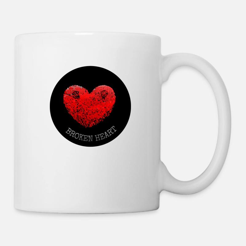 Broken Heart / Gebrochenes Herz - Tasse - Weiß