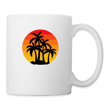 Palms Vintage Sunset Retro - Mug - white - Right