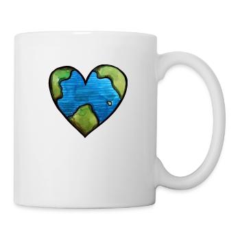 Erde - Tasse - Weiß - Rechts