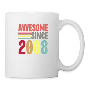 Großartig seit 2008 - Tasse - Weiß - Rechts