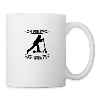 J'peux pas j'ai trottinette - Mug blanc - blanc - Droite