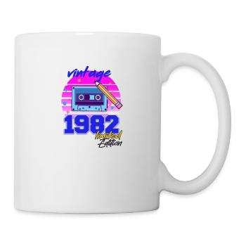 Vintage 40th Birthday 40 Years 1982 Pop Cassette - Mug - white - Right