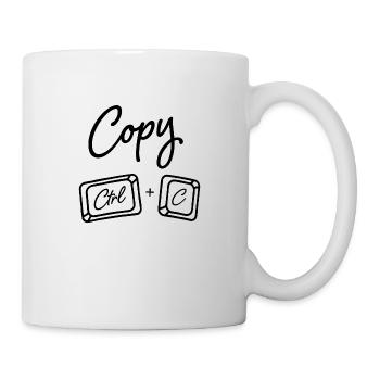 Eltern und Kind Outfit Copy Ctrl + C Kopieren - Tasse - Weiß - Rechts