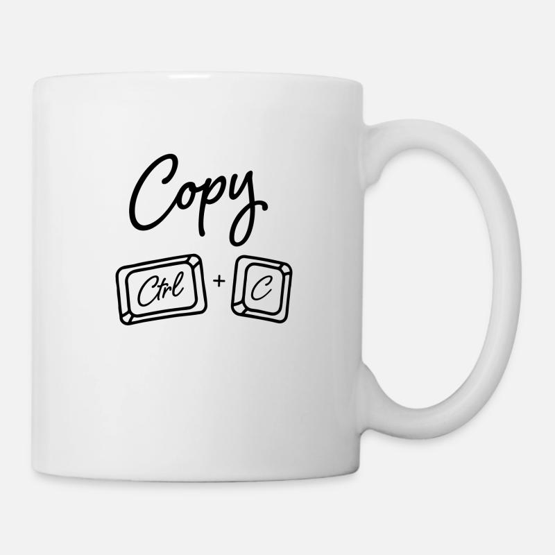 Eltern und Kind Outfit Copy Ctrl + C Kopieren - Tasse - Weiß