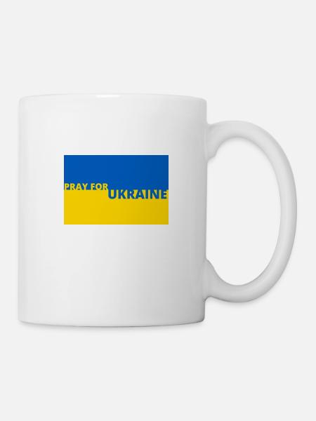 PRAY for Ukraine - Tasse - Weiß
