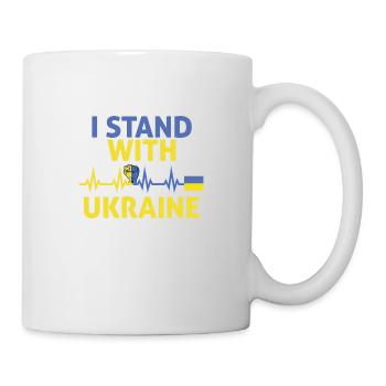 I stand with ukraine glag - Mug - white - Right