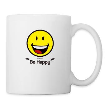 SmileyWorld "Sei glücklich" - Tasse - Weiß - Rechts