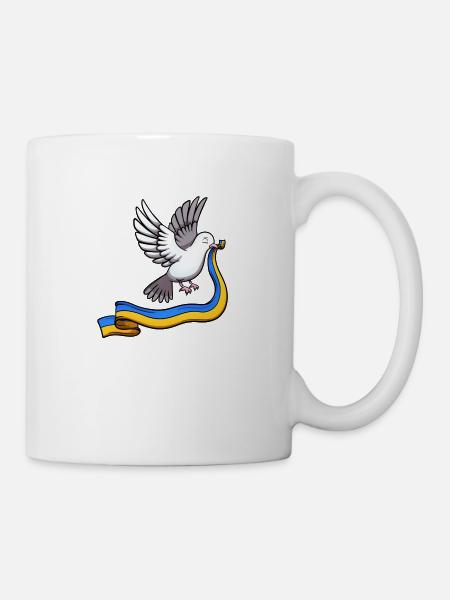 Paix pour l’Ukraine - Mug blanc - blanc