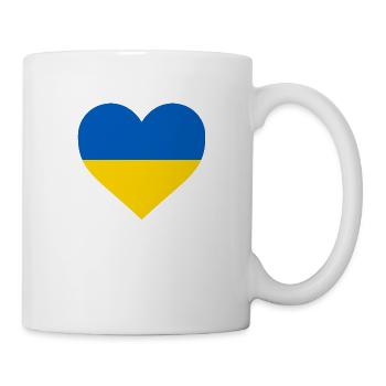 Ukraine Herz - Tasse - Weiß - Rechts