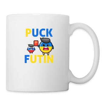 Puck Futin je soutiens l'ukraine - Mug blanc - blanc - Droite