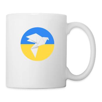 peace for ukraine - origami - Mug - white - Right